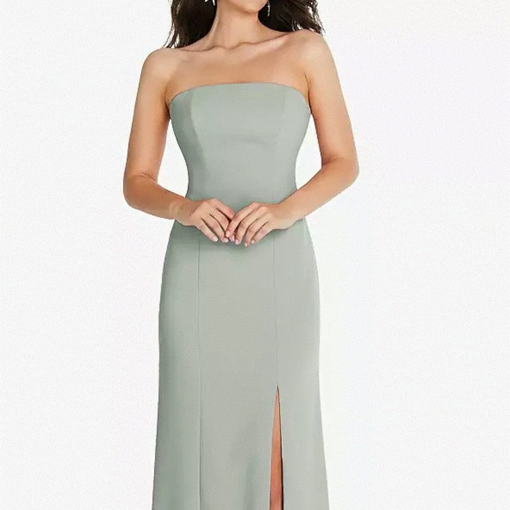 Thread TH089....Strapless Scoop Back Maxi Dress with Front Slit..Willow..Size L